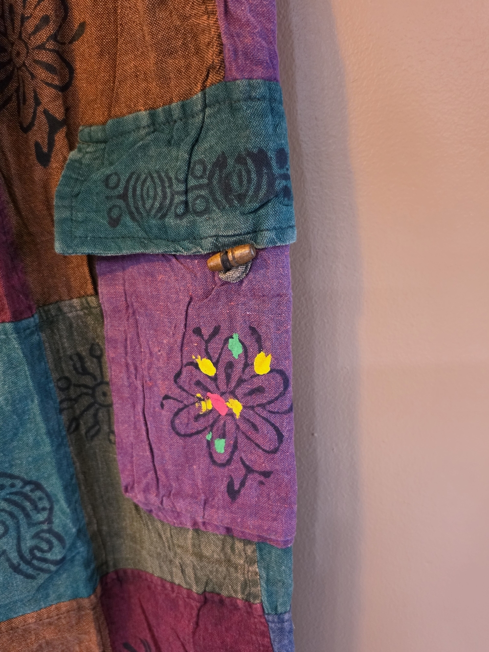 Multi-Color Patchwork Embroidered Pants - Picture 5 of 6